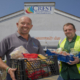 Bryson Recycling sponsor the Crest foodbank, Llandudno.  Rod Williams from Crest with Gareth Walsh from Bryson. Picture Mandy Jones