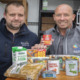 Bryson Recycling centre Mochdre now have a drop of point for food donations on behalf of Crest.  Gareth Walsh from Bryson with  Rod Williams from Crest.             Picture Mandy Jones