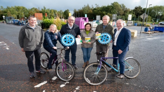 Donegal County Council with Letterkenny Rotary Club and Bryson Recycling Bikes for Africa Appeal launch.  Photo -Clive Wasson