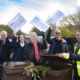 Bryson Recycling ; Pictured ; (Right) Gareth Walsh of Bryson with (L/R) Cllr Geoff Stewart, Amy Gughrill,Blind Veterans, Penny Andow – Llanfairfechan Foodbank and Cllr Nigel Smith – Kinmel Bay Community Centre .